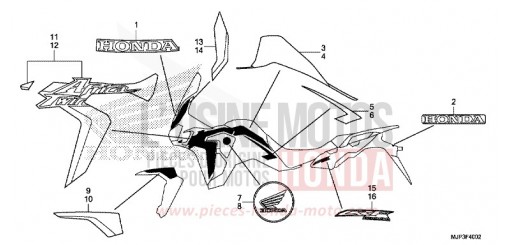 MARKE/EMBLEM (CRF FARBE) CRF1000AG de 2016